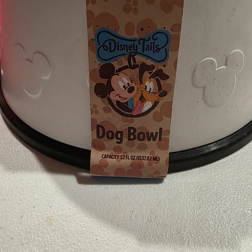 Disney Tails Dog Bowl White